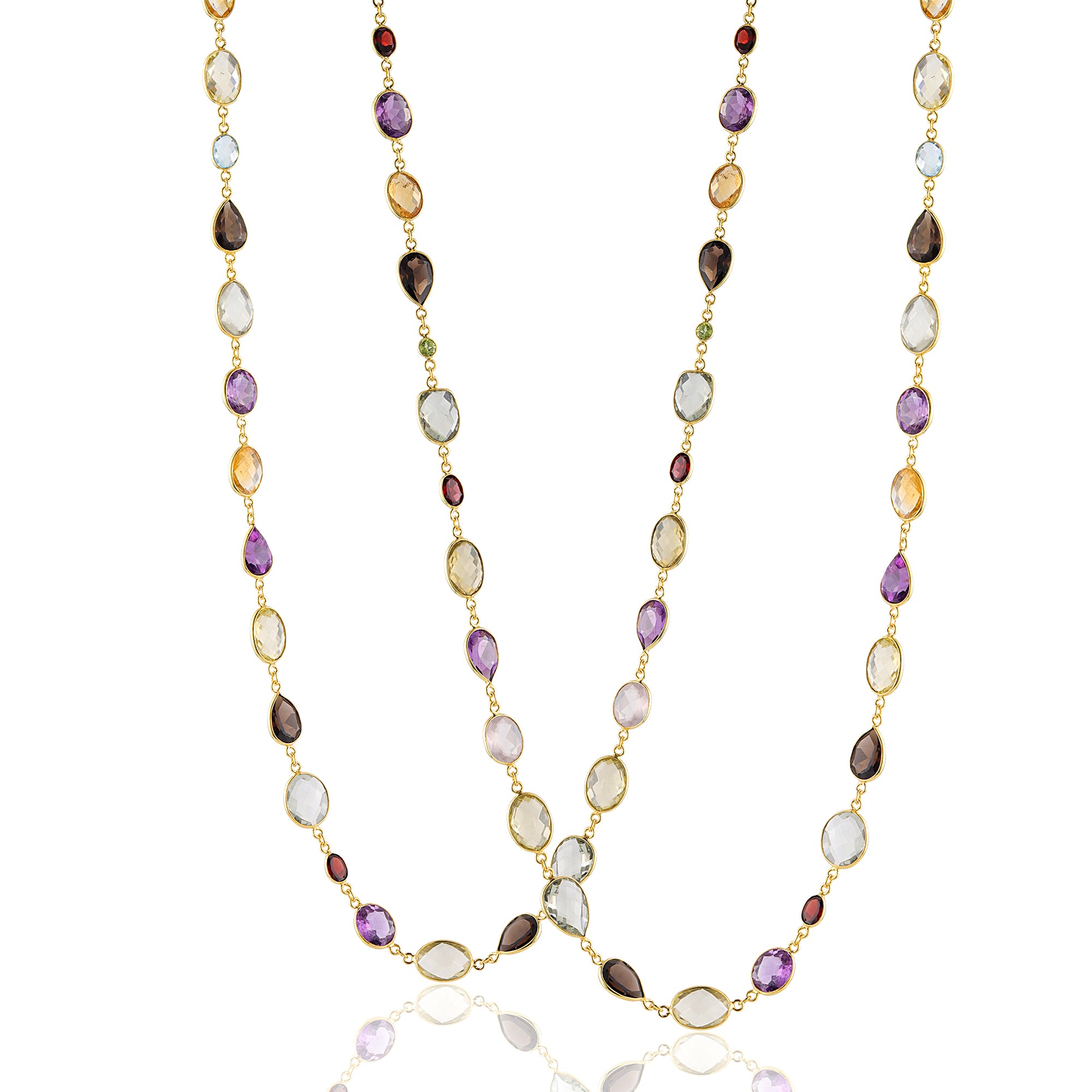 Large Multi Gemstone Necklace