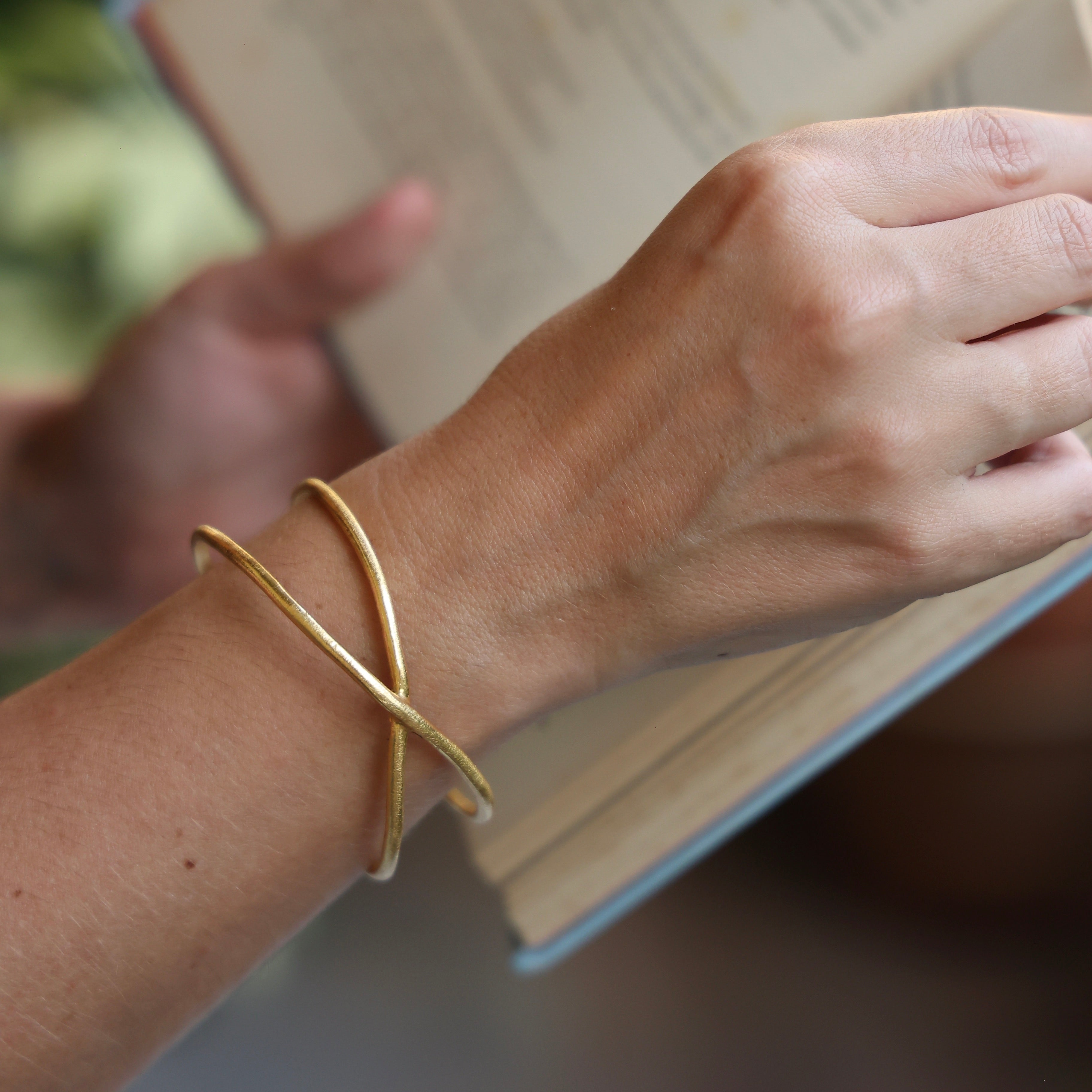 Gen-X Cuff, gold plated, handcrafted gemstone bracelets Singapore