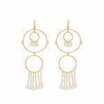 Earrings - Begum Circles in Moonstone
