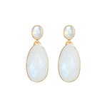 Earrings - Moonstone Double Drops