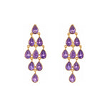 Earrings - Large Raindrop in Amethyst
