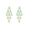 Earrings - Large Raindrop in Aqua Chalcedony