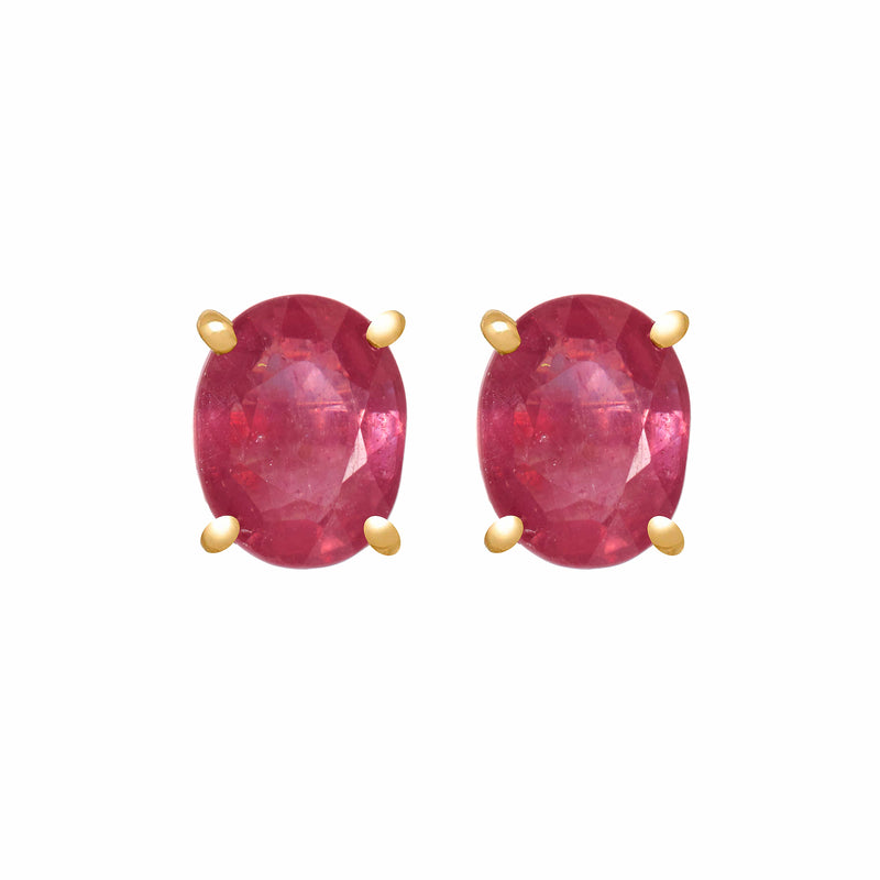 Earrings - Ruby Studs