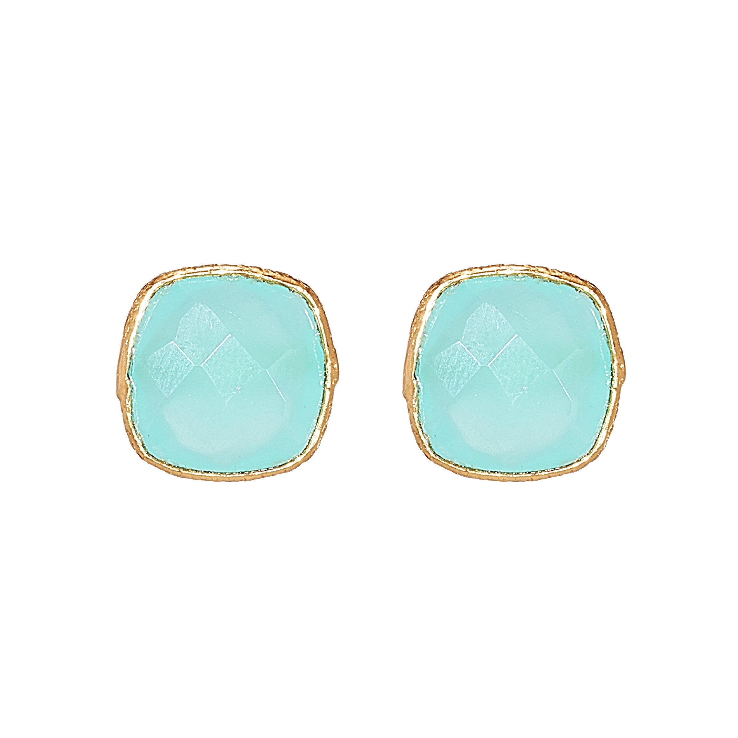 Chalcedony stud hotsell earrings