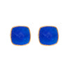 Earrings - Cushion Cut Lapis Blue Studs