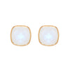 Earrings - Cushion Cut Moonstone Studs