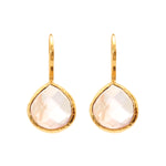 Earrings - Rose Quartz Teardrops