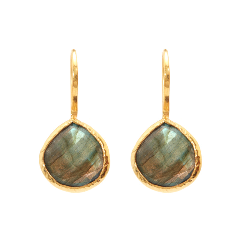 Earrings - Labradorite Teardrops