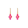 Earrings - Little Raindrop in Fuchsia Chalcedony