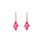 Earrings - Little Raindrop in Fuchsia Chalcedony