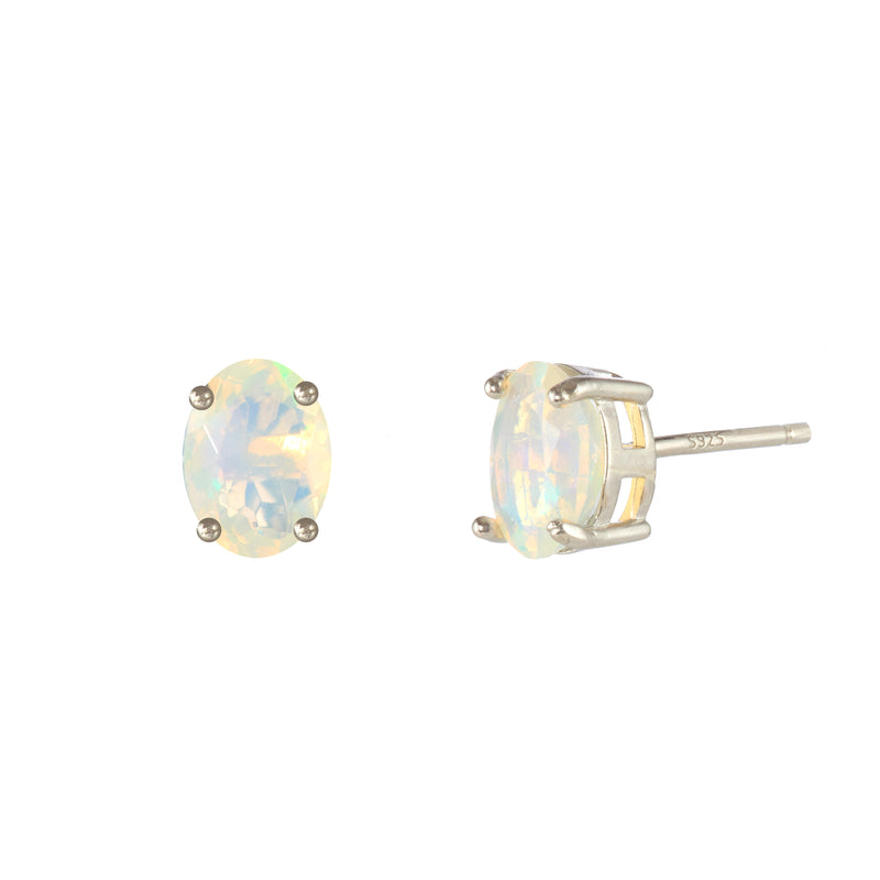 Earrings - Opal Medium Studs