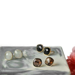 Earrings - Cushion Cut Smoky Quartz Studs