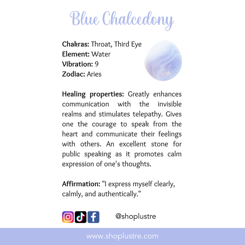Necklace - Nugget - Blue Chalcedony