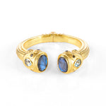 Cuff - Constantinople - Labradorite and Blue Topaz