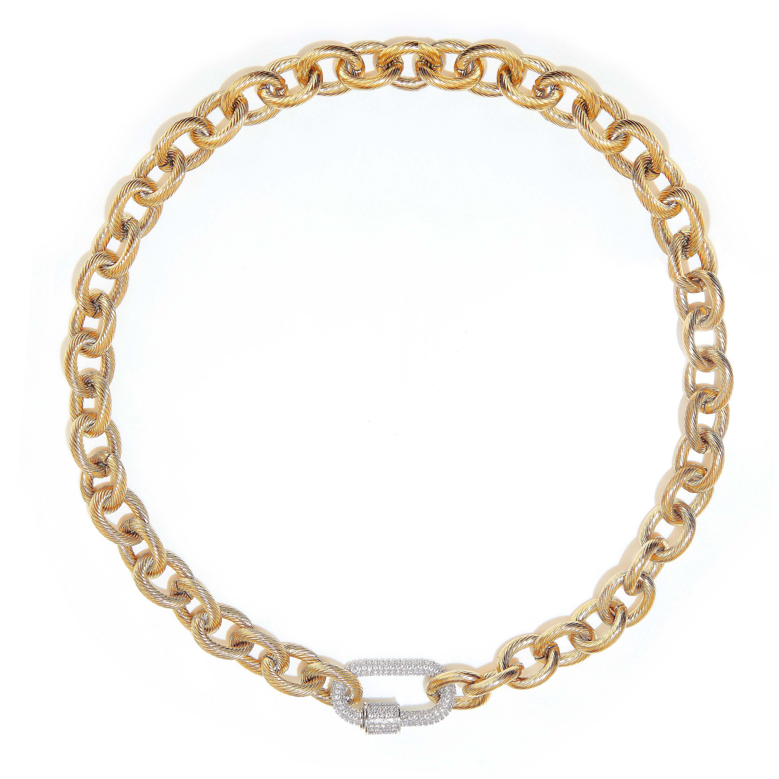 Necklace - DNA Gold with Silver clasp in Zircon, gold plated, handcrafted gemstone necklace Singapore