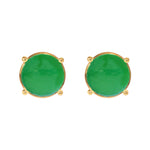 Earrings - Green Onyx Doublet Studs