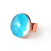 RIng - Gumdrop Turquoise Adjustable Ring