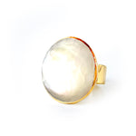 RIng - Gumdrop Mother of Pearl Adjustable Ring