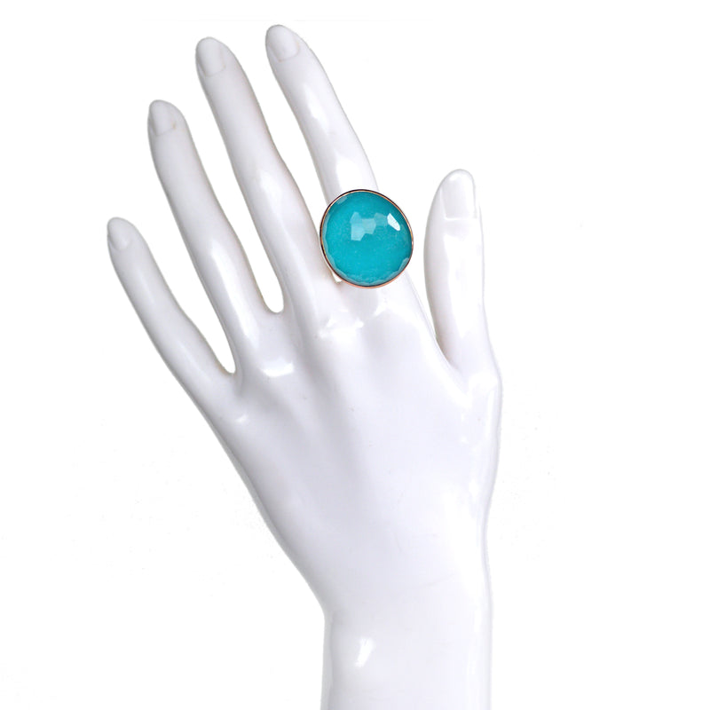 RIng - Gumdrop Turquoise Adjustable Ring
