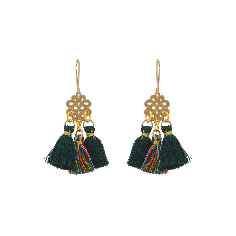 Earrings - Mini Tassel - Jungle Riot