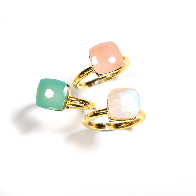 Ring - Naked 4 - Aqua Chalcedony