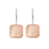 Earrings - Naked 2 in Rose Quartz - Rhodium