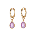 Earrings - Piccolo hoop in Amethyst