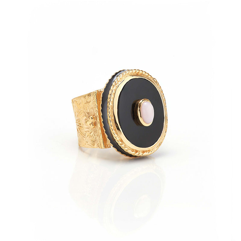 Ring - Solitude -  Shanti in Black Onyx Oval