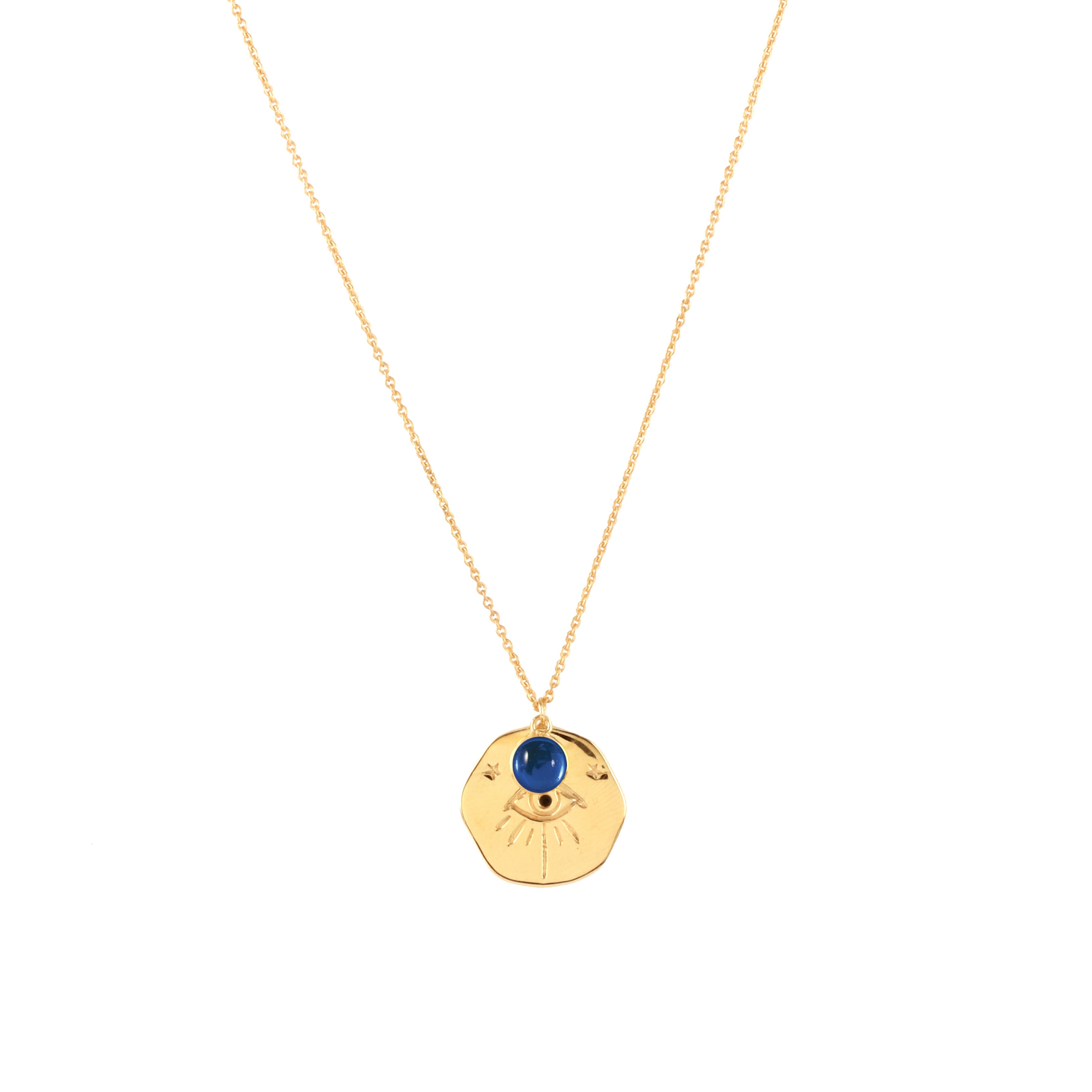 Necklace - Talisman Birthstone September, gold plated, handcrafted gemstone necklace Singapore