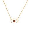 Necklace - Nacre & Ruby Evil Eye