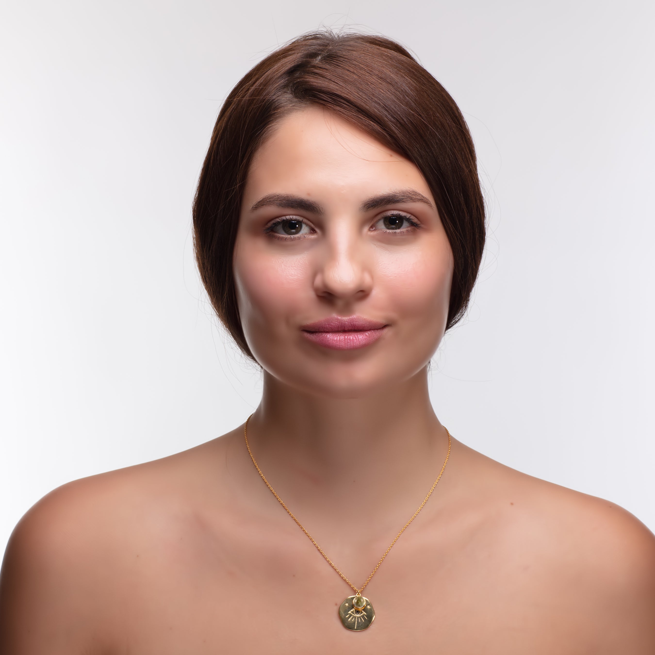 Necklace - Talisman Birthstone March - LAST PIECE in Aquamarine, gold plated, handcrafted gemstone necklace Singapore