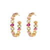 Earrings -  Mixed Hoops in Pinks