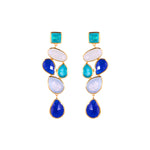 Earrings - Chandelier in Blues