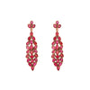 Earrings - Ruby Leaf