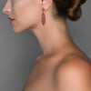 Earrings - Ruby Leaf