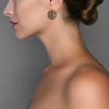 Earrings - Smoky Quartz & Ruby Globes