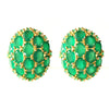 Earrings - Green Onyx & Siliminite Globes