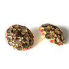 Earrings - Smoky Quartz & Ruby Globes