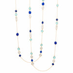 Necklace - Aqua & Blue Chalcedony & Rainbow Moonstone
