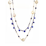 Necklace - Sapphire & Freshwater Pearls