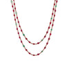 Necklace - Ruby and Emerald Cabochon